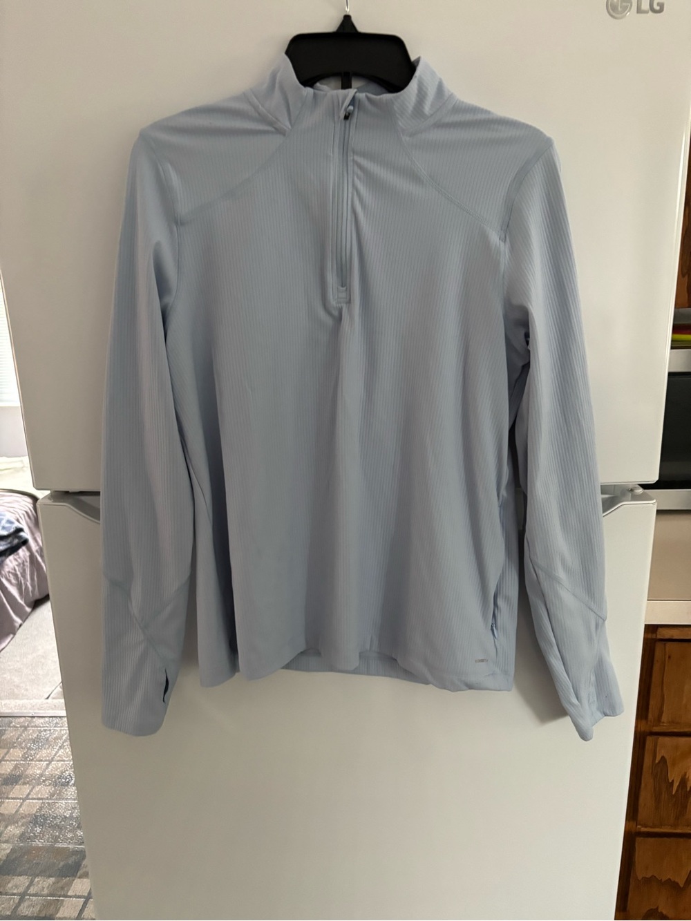 Mondetta Light Blue Ribbed Quarter-Zip Pullover